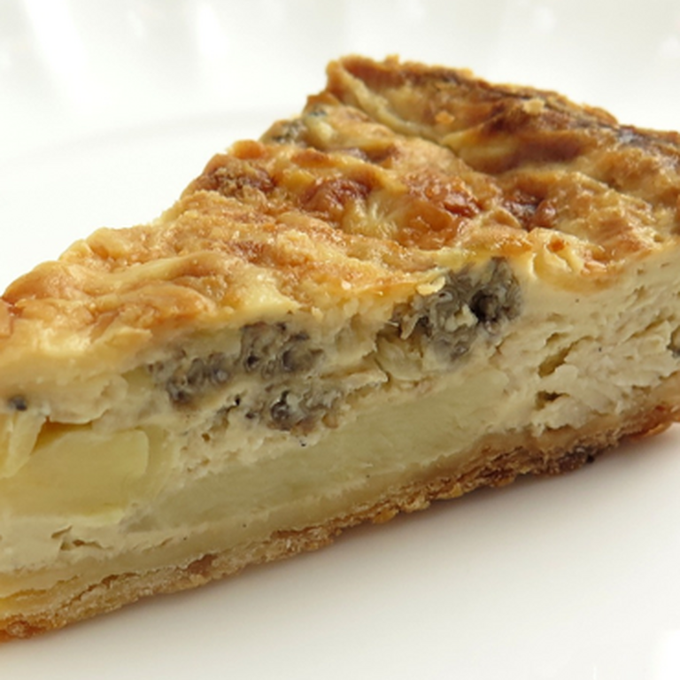 Quiche van Vocking, goudreinetten en Gruyèrekaas